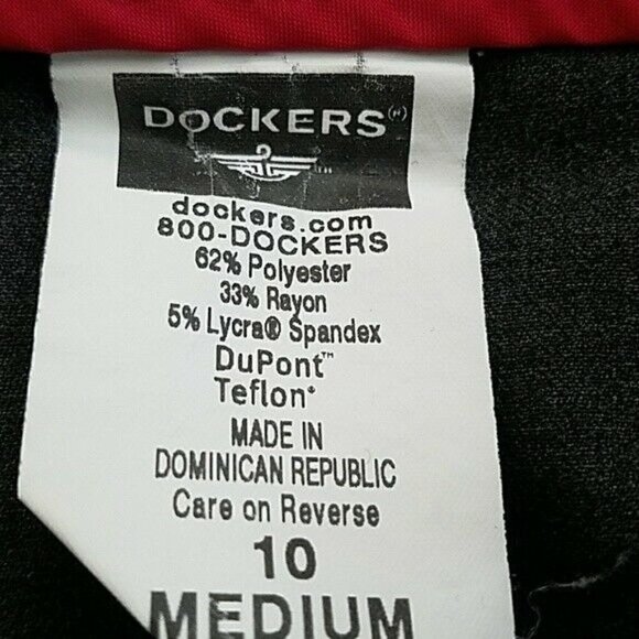 DOCKERS Gray Stretch Stain Defender Mid Rise Work Career Slacks Pants Size 10 - Picture 8 of 9